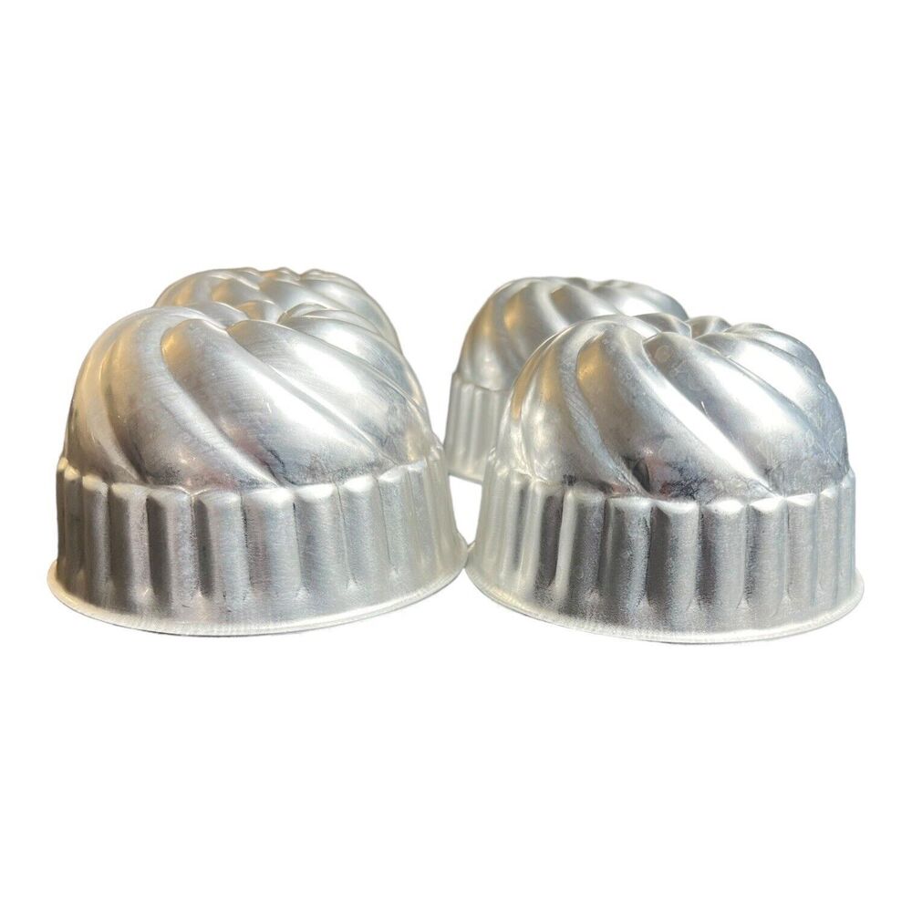 4 Mirro Turban Vintage  Aluminum  Molds 2" Tall